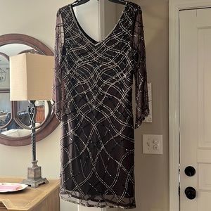 J Kara Sequin Cocktail Dress